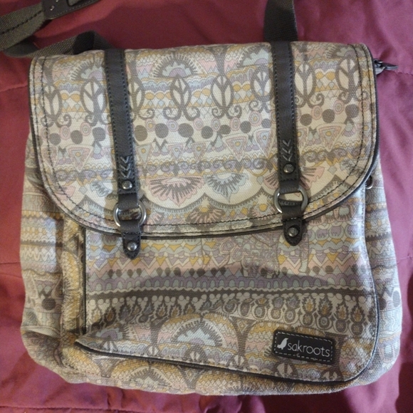 Sakroots NEW One World Artist Circle Pastel Shoulder Bag Convertible Backpack - Picture 1 of 5